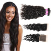 Glary Peruvian Virgin Hair Natural Wave Bundles With Closure 100 Unprocessed Human Hair 3 Bundles With Free Part Closure