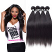 7A Malaysian Virgin Hair 4 Bundles Straight Hair Weave Extensions Unprocessed Straight Human Hair Pieces 1B Color Soft&Bouncy