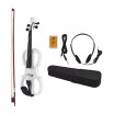 Full Size 44 Basswood Electric Violin Fiddle Ebonized Fittings with Headphone Connection Cable Rosin Carry Case