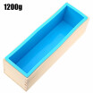 1200g Silicone Soap Loaf Mold Wooden Box DIY Making Tools