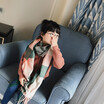 New fashion autumn&winter childrens plaid scarf cute wild warm family scarf