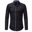 2018 Men Fashion Casual Long Sleeved Solid Color Shirt Slim Fit Male Social Business Dress Shirt Brand Men Clothing Comfortable