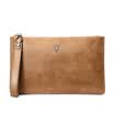 Alpine kangaroo LALPINA mens leather clutch bag business wallet phone bag brown