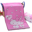 Yaguang towel textile Hello Kitty Hello Kitty Love Strawberry cotton cartoon printing velvet towel blue 92g Article 34 76cm