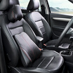 CarSetCity leather space memory cotton headrest lumbar suit car accessories lumbar cushion neck pillow two-piece CS-83108 black