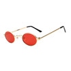 SHAUNA Trending Women Small Oval Sunglasses Candy Colors Fashion Men Clear Red Lens Shades UV400