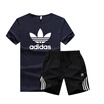 Damaizhang Brand Men Sport T-shirt With Pant Summer Mens Jogging Set Cotton Breathable Track Suit Running Clothing