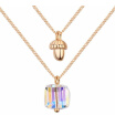 High Quality Crystals From Swa Elements Cube Pendant Necklace For ValentineS Day Gift Of Love 23070