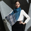 Hengyuan Xiang 50M15615 spring&autumn thin section long wool scarf women&39s sunscreen scarf fashion wild national wind printing shawl scarf dual-use in the blue