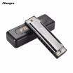 Flanger FH-01 Diatonic Blues Harmonica Standard 10 Hole 20 Tone with Case Key of C for Beginner Professionals