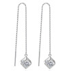 Clear Cubic Zirconia Long Drop Earrings Fashion Jewelry Womens Accessories Female Ladies Party Lady Earrings WHJ40