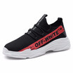 New Version Fashion Mesh Lace Up Sneaker High Quality Male Casual Shoes Letter Print Sport Running Shoes