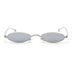 SHAUNA Trending Women Small Oval Sunglasses Fashion Metal Frame Men Clear Red Lens Shades UV400