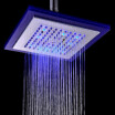 BRELONG LED Spray Shower Temperature Controlled Three-color 8-inch Square