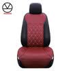 KAWOSEN Funda de Asiento de Coche de lujo PU Cojín de Asiento de Coche de Cuero Cristal Metal Cromo Diseño Universal Se adapta a todos los autos Camiones y SUV