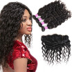 Glary High Quality Mongolian Water Wave Hair Wet And Wavy Natural Wave Mongolian Water Wave 13x4 Frontal with 4 Bundles