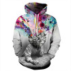 QYDM0257Mens Hoodie 3D Printed Women Pullover Sweater