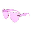 SHAUNA 2018 Spring Summer Oversize Candy Colors Women Heart Sharp Sunglasses Fashion Rimless Men Clear Red Lens Glasses UV400