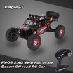 Professioanl RC Truck Original FEIYUE FY-03 EAGLE-3 112 4WD 24G Full Scale Desert Off-road RC CarPSSurprise price for Black Da