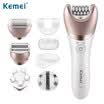Kemei8001 5 en 1 Impermeable Depiladora Señora Shaver Purificador para Dispositivo de Lana de Cara Cuchillo Máquina de Afeitar Eléctrica para Mujeres