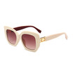 SHAUNA Retro oversized sunglasses Big Frame Women Square Sunglasses Fashion Men Gradient Lens Shades UV400