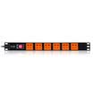 PowerSync MPDU16EN0030 PDU 6-bit cabinet power socket board wiring board black with orange 3 meters