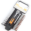 Worker WORKERBEE 28pcs 63mm Series AS002-028G Auto Repair Sleeve Series Set Fast Ratchet Wrench Set Machine Repair Tool Auto Repair Tool