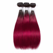 HCDIVA Straight Brazilian Ombre Hair T1B27 30 99J Burgundy Bundles Virgin Hair Pre-Colored Hair 3 PCS Lot Ombre Human Bundles