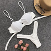 Womens pure color swimsuit sexy bikini