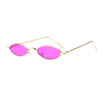 SHAUNA Popular Candy Colors Women Small Oval Sunglasses Metal Frame Fashion Men Clear Purple Lens Shades UV400