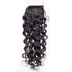 Peruvian Virgin Hair Lace Closure Water Wave Size 4x4 inch FreeMiddle3 Part Wet&Wavy Human Hair Closures Natural Black Color