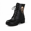 2018 hot sale ankle boots for women skull street lace up platform womens boots fashion ladies autumn winter boots shoes
