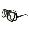 SHAUNA Oversize Folding Punk Styles Women Square Sunglasses Popular Double Lens Men Shades UV400