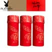 Playboy red mens underwear China red hot stamping boxer briefs men 3 gift box 5888 XXXL