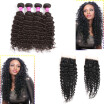 Glary Brazilian 8A Unprocessed Human Hair Bundles Deep Wave Hair 4 Bundles with Closure 100 Cheap Hair Weaves For Black Women