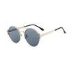 SHAUNA Fashion Half Frame Women Round Sunglasses Brand Designer Men Punk Style Shades UV400