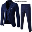 AOWOFS New European Slim Business Casual Suits three-piece Sports Coat Vest Suit Pant Groom Groomsmen wedding one button suits S-6XL