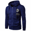 Fashion Mens Flight Suit Pattern Sweatershirts Fleece Zipper Sweaters Hooded Pockets Hoodies