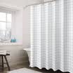 Bingyou shower curtain elegant waterproof mildew high-grade environmental protection white grid PEVA curtain send hook 150180cm