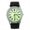 Orkina P1012 Mens Military Style Double Calendar Watches W Luminous Pointerroman Dial -blackluminous Green