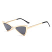 SHAUNA Metal Frame Women Cat Eye Sunglasses Fashion Men Triangle Clear Red Lens Glasses UV400