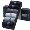 Langsha socks mens 6 pairs of pure cotton thin section basketball socks casual sports wild autumn&winter socks sweat-absorbent breathable tube cotton socks black 2 navy blue 2 dark gray 2