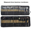 Professional Make-up Brush 32pcs Make-up Brush Complete Set of Makeup Brushes to Complete PU black