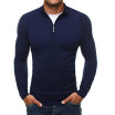 Fashion Zipper Turtleneck Sweater Men Solid Sweatshirts Knitted Pullovers Sweaters