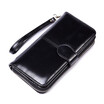 NovelTeez Womens wallet oil wax leather retro long wallet large capacity clutch bag multifunction mobile phone bag
