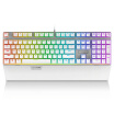 Rapo V720 RGB full color backlight game mechanical keyboard game keyboard backlit keyboard computer keyboard notebook keyboard white tea shaft