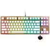 Rapoo V500RGB 87-key backlight game mechanical keyboard backlight keyboard game keyboard eat chicken keyboard computer keyboard golden black axis