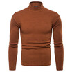 AOWOFS Europe code new foreign trade mens high lapel Slim bottoming shirt solid color knitted sweater YM007