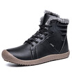 Men Hiking Shoes Winter Plush Warm Snow Boots WideCDW Lace Up Men High-top Winter Sneakers
