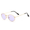 SHAUNA Classic Stainless Steel Frame Ladies Pink Reflective Oval Sunglasses Retro Men Mirror Coating Shades UV400